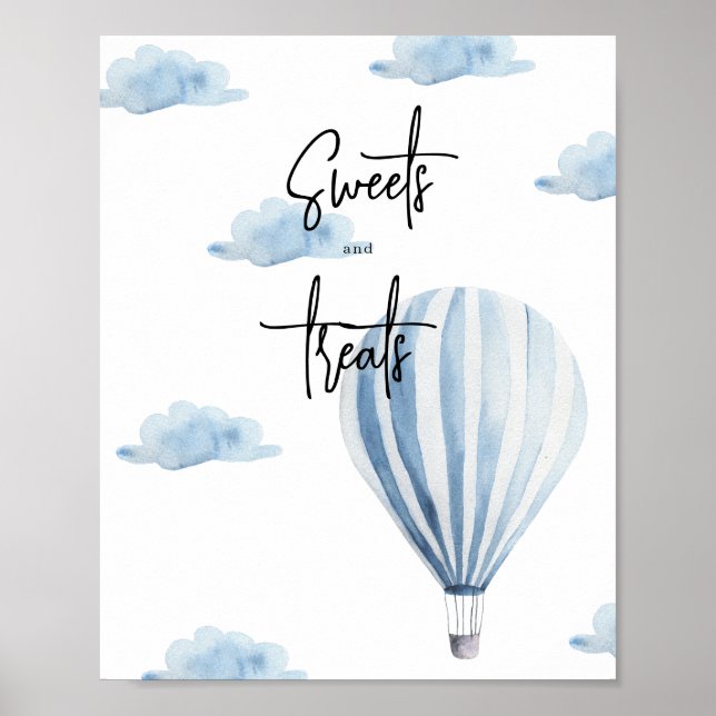 Hot air balloon - Sweets and treats Poster (Front)
