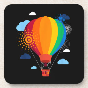 Hot Air Balloon T-Shirt Hot Air Balloon Rides Fest Coaster