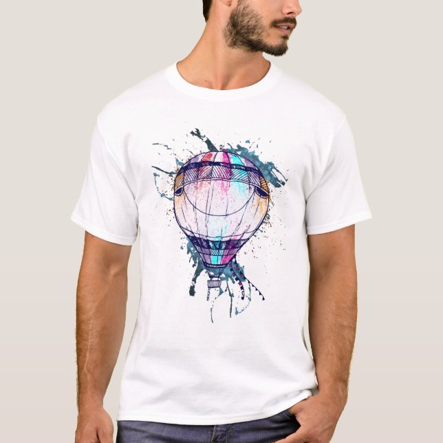 Hot Air Balloon T-shirt, Unisex T-shirt (Front)