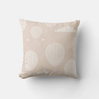 Hot Air Balloon -Tan Cushion