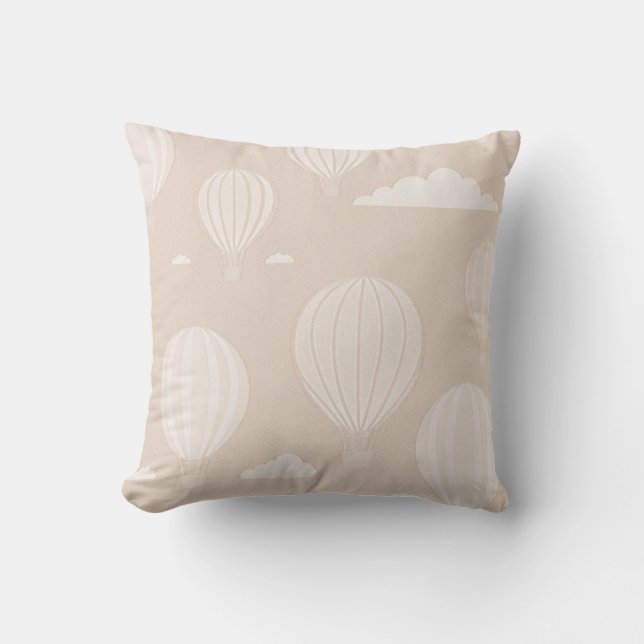 Hot Air Balloon -Tan Cushion (Front)