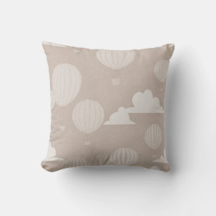 Hot Air Balloon Tan Cushion