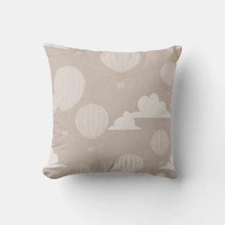 Hot Air Balloon Tan Cushion