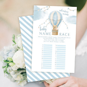 Hot air balloon Teddy bear baby boy shower games