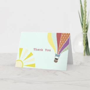 Hot Air Balloon Thank You Card