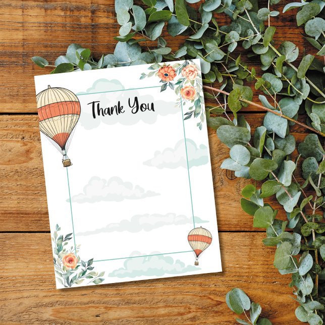 Hot Air Balloon  Thank You Card (Creator Uploaded)