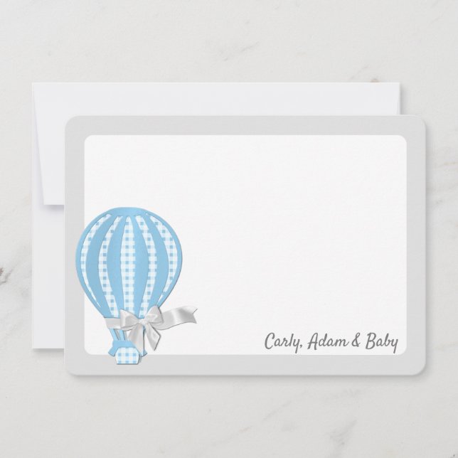 Hot Air Balloon Thank You Card (Front)