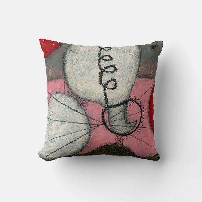 Hot Air Balloon Throw Pillow (Front)