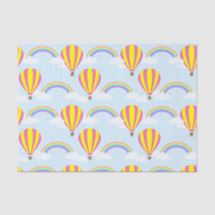 Hot Air Balloon Tissue Paper - on Light Blue
