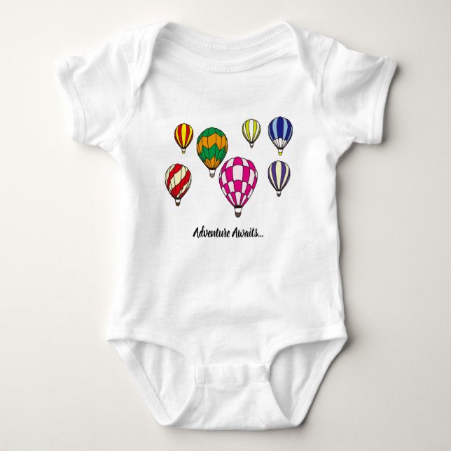 Hot Air Balloon Vest Baby Bodysuit (Front)