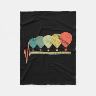 Hot Air Balloon Vintage Fly Pilot Aviator Fleece Blanket