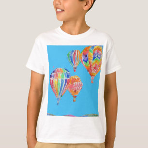 Hot Air Balloon Watercolour Colourful boys T-Shirt
