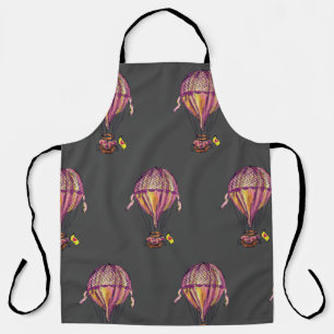 Hot air balloon with heart apron