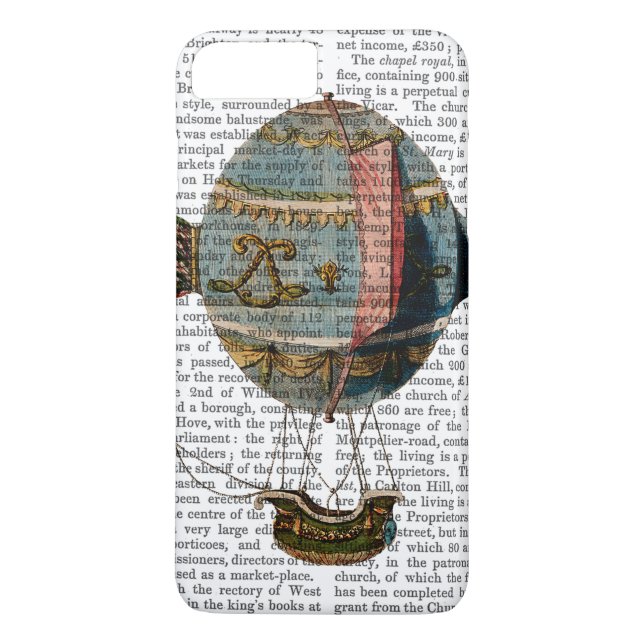 Hot Air Balloon With Tail Feather Case-Mate iPhone Case (Back)