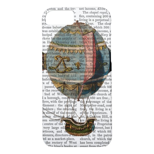 Hot Air Balloon With Tail Feather Case-Mate iPhone Case (Back)