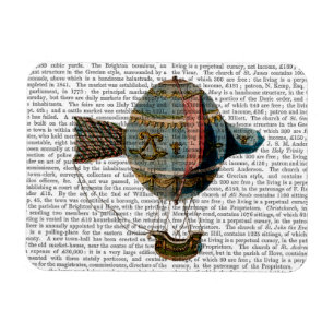 Hot Air Balloon With Tail Feather Magnet