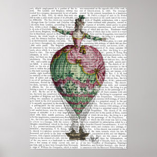 Hot Air Balloon Woman Poster