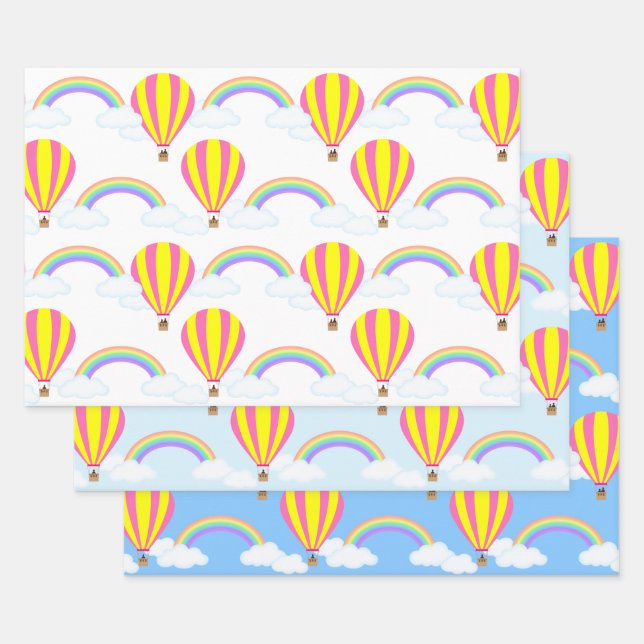 Hot Air Balloon Wrapping Paper Sheets (Set)