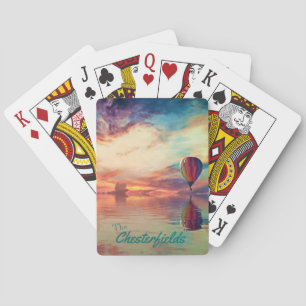 Hot Air Balloon Your Name Classic Playing Cards