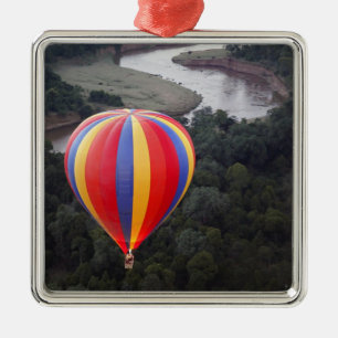 Hot-Air Ballooning over the Mara River Metal Tree Decoration