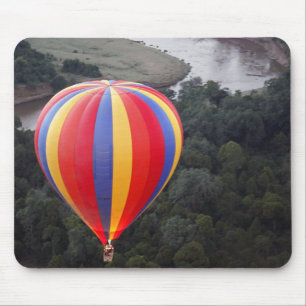 Hot-Air Ballooning over the Mara River Mouse Pad