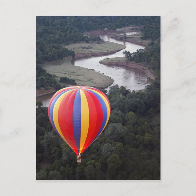 Hot-Air Ballooning over the Mara River Postcard (Front)