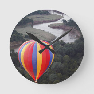 Hot-Air Ballooning over the Mara River Round Clock