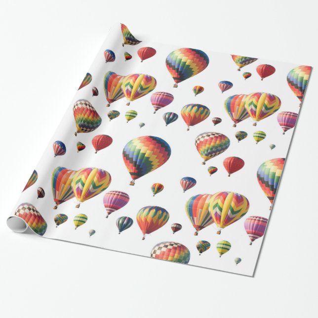 Hot-Air Ballooning Wrapping Paper (Unrolled)