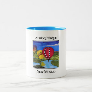Hot Air Balloons, Albuquerque New Mexico Two-Tone Coffee Mug