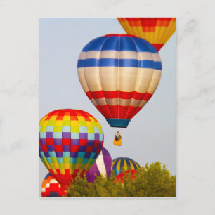 Hot Air Balloons, Balloon Fest, Olathe, Kansas 2 Postcard