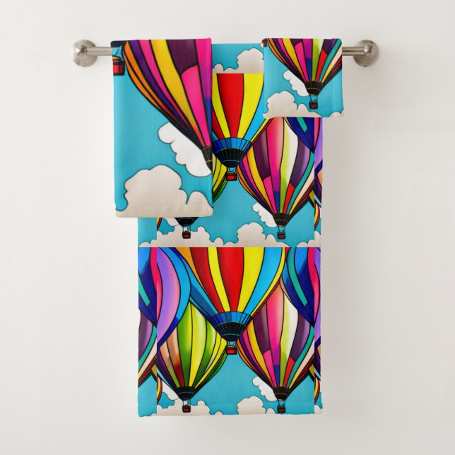 Hot Air Balloons Bath Towel Set (Insitu)