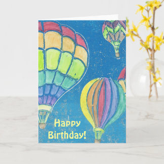 Hot Air Balloons Birthday Card