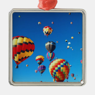 Hot Air Balloons Blue Sky Metal Ornament