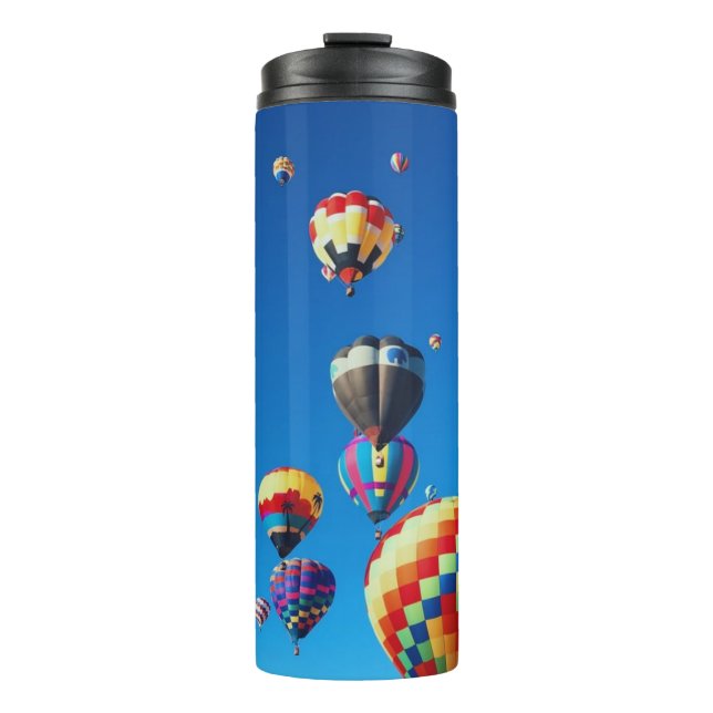 Hot Air Balloons Blue Sky Thermal Tumbler (Front)