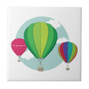 Hot Air Balloons Ceramic Tile