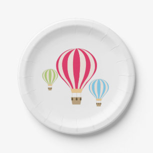 Hot Air Balloons Design Paper Plate