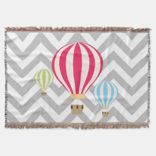 Hot Air Balloons Design Throw Blanket