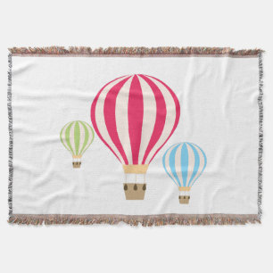 Hot Air Balloons Design Throw Blanket