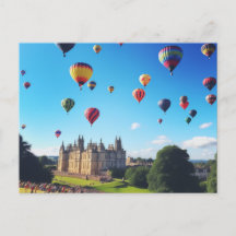 Hot Air balloons festival postcard