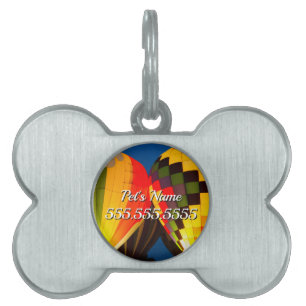 Hot Air Balloons Glow Pet ID Tag
