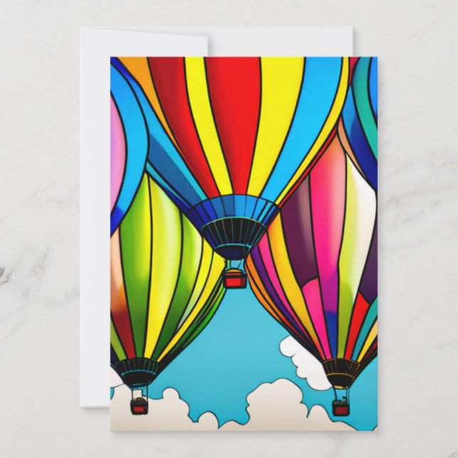 Hot Air Balloons Holiday Card (Front)