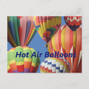 Hot Air Balloons In Bright Colours! Postcard