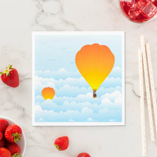 Hot Air Balloons In Clouds Napkins
