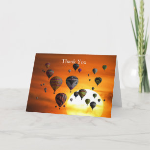 Hot air balloons in flight card