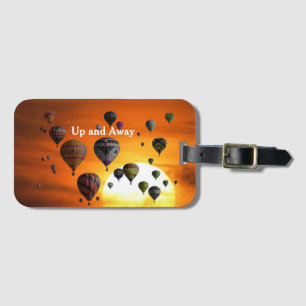 Hot air balloons in flight luggage tag
