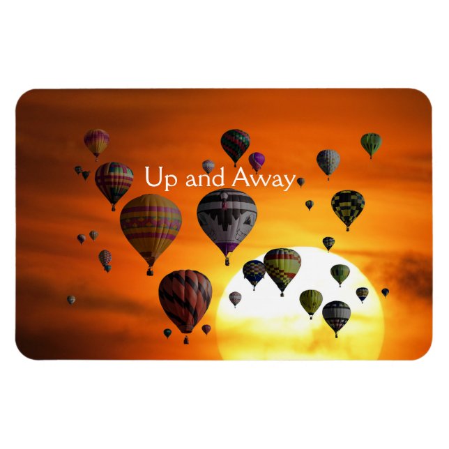 Hot air balloons in flight magnet (Horizontal)