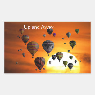 Hot air balloons in flight Sticker
