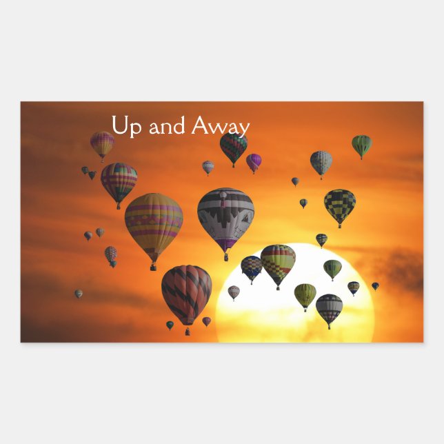 Hot air balloons in flight Sticker (Front)