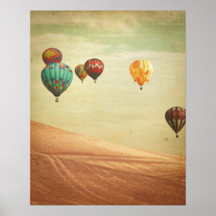 Hot Air Balloons In The Sky Poster