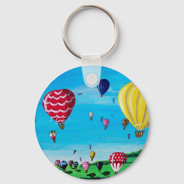 Hot Air Balloons Key Ring (Front)